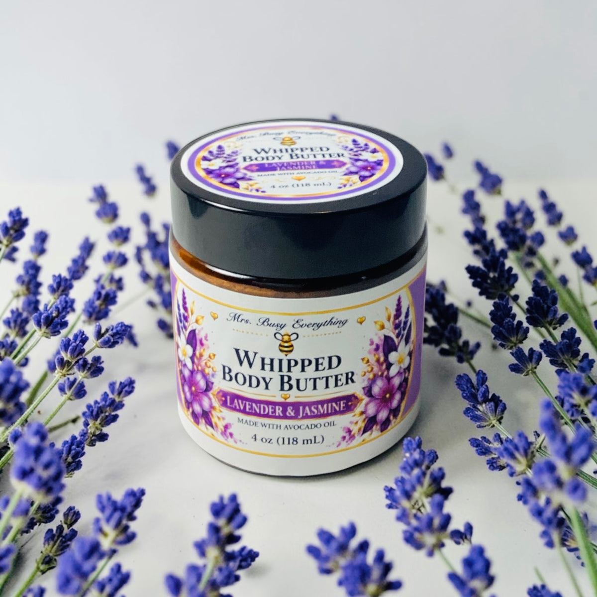 LAVENDER & JASMINE WHIPPED BODY BUTTER 8 oz