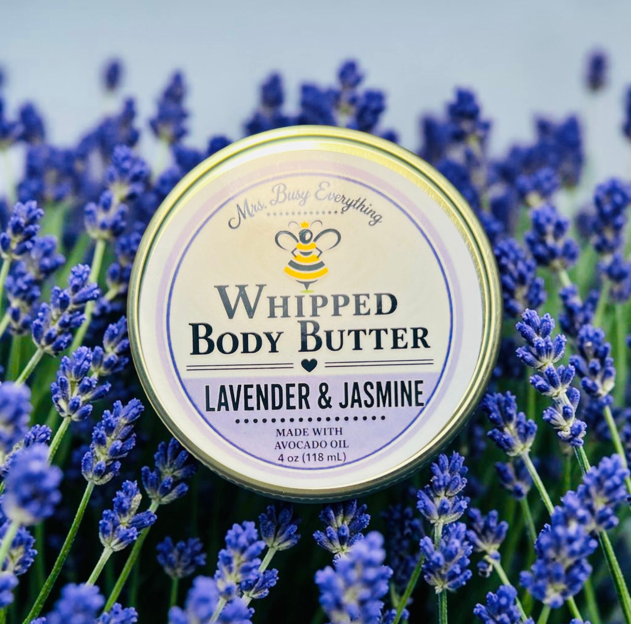 LAVENDER & JASMINE WHIPPED BODY BUTTER 4oz