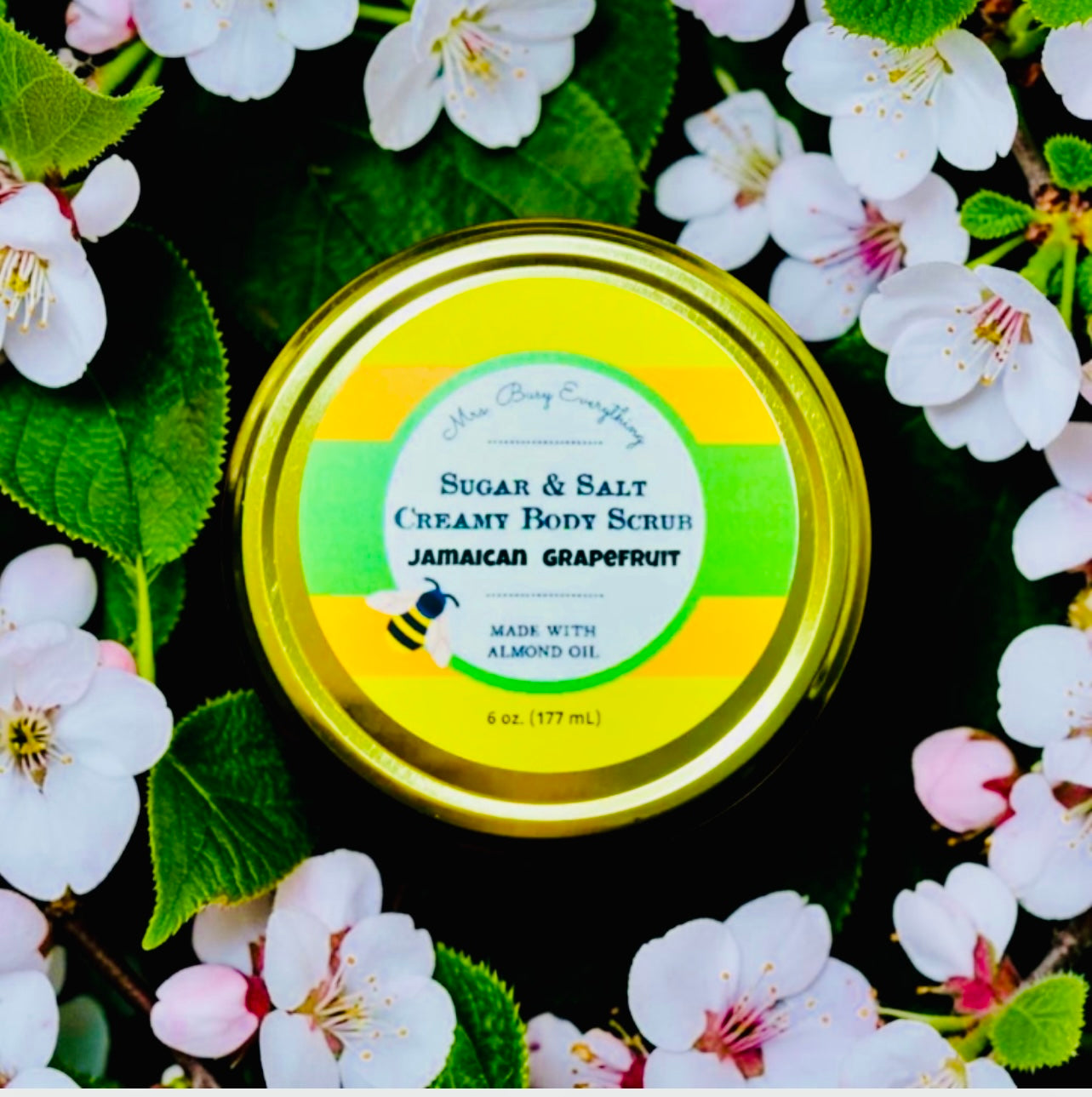 JAMAICAN GRAPEFRUIT SUGAR SALT BODY SCRUB 9oz